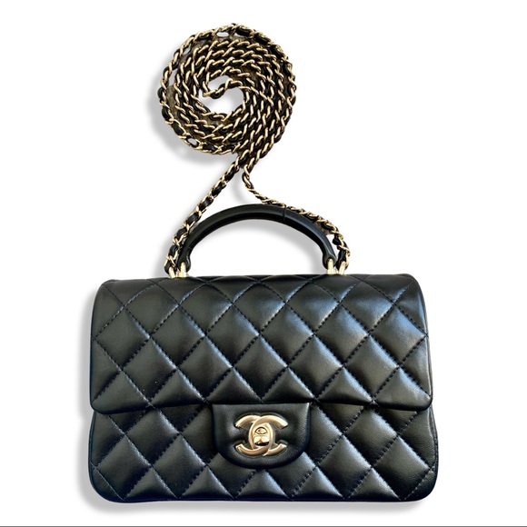 FULL SET - CHANEL Mini Rectangular Flap Bag with Top Handle - Picture 4 of 16